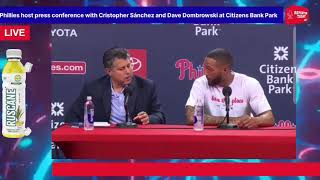 Phillies host press conference with Cristopher Sánchez and Dave Dombrowski at Citizens Bank Park [upl. by Hong]