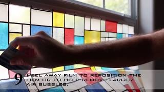 How To Install Adhesive Window Film [upl. by Ardnalahs]