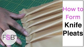 Forming Knife Pleats [upl. by Harwin470]