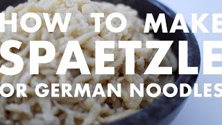 How to Make Spaetzle  The Best German Noodles [upl. by Yaker]