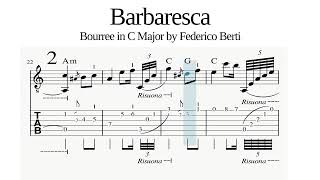 Guitar solo Bourree in C Music by Federico Berti [upl. by Allayne]