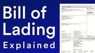 A Bill of Lading Explained for Global Trade [upl. by Nodyroc]