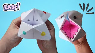 COMO FAZER UM ORIGAMI DA SORTE FÃCIL DOBRADURA DIVERTIDA QUEM LEMBRA DESSE FIDGET TOYS RAÃZ [upl. by Atinahs395]