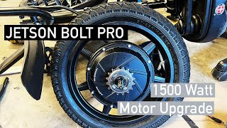 Jetson Bolt Pro  1500 watt Motor Upgrade Install  Part 1 [upl. by Ainahpets]