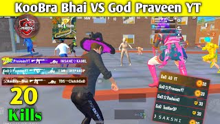 God Praveen YT Vs Koobra Bhai in Pubg Mobile Lite  God Tushar OP Vs Koobra Bhai Intense Fight [upl. by Jewelle683]