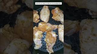 BBQ Air Fryer Chicken Wings Recipe [upl. by Prima]