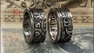 デンマークコインリングの作り方 ハートのコイン めちゃくちゃかわいい How to make a Danish coin ring [upl. by Aiyekal]