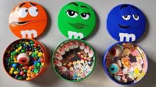 Rainbow Satisfying Videos  ASMR Mixes MampMs Slime with Candy and Tasty Skittles with Toys [upl. by Kcarb]