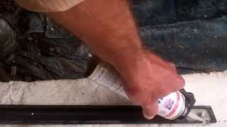 Using silicone adhesive sealant  built in calking gun [upl. by Suciram]