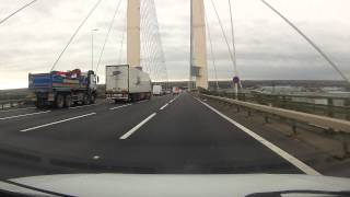 Crossing the Queen Elizabeth II Bridge at Thurrock in Essex [upl. by Veradia]