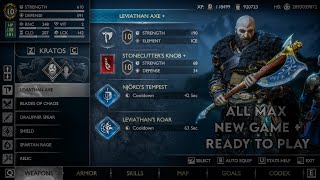 God of War Ragnarok PC NG Ready to Play 100 Save File All Max After Surviving Fimbulwinter [upl. by Tedie]