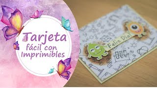 Tarjeta con Imprimibles  día del bacteriólogo con Notas Glamour Arte y Scrap [upl. by Suravart846]