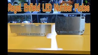 Cheap royal enfield LED number plate  Stainless steel number plate  Bikers Vault Thane [upl. by Eiser]