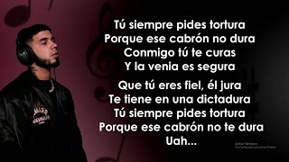 Anuel AA  Dictadura LetraLyrics [upl. by Russ973]