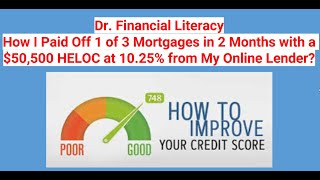 Navy Federal Paid Off 1 of 3 Mortgages in 2 Months a 50500 HELOC at 1025 from My Online Lender [upl. by Charlean]