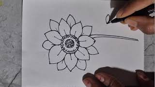 How to draw sunflowereasy art for beginnersRima dey [upl. by Aicxela]