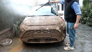 3 YEARS UNWASHED CARS  Wash the Dirtiest Hyundai Bayon [upl. by Barimah678]