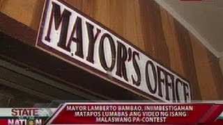 Ternate Cavite Mayor Bambao iniimbestigahan ukol sa video ng malaswang pacontest sa mga bata [upl. by Llenrev]