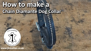 Make Your Own Diamante Dog Collar  Leather Dog Collar Tutorial [upl. by Vanderhoek]