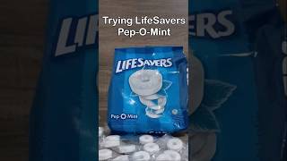 Trying LifeSavers PepOMint  mint review shorts [upl. by Dnesnwot]