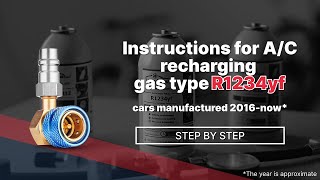 How to refill the air conditioning in a car with R1234yf EasyKlima instructions [upl. by Earal]