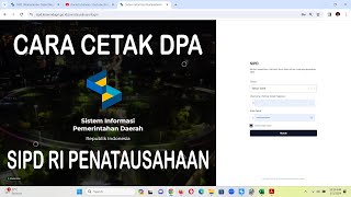 Cara Cetak DPA Di SIPD RI Penatausahaan [upl. by Hercules]