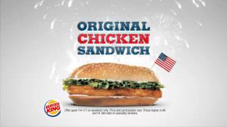 Burger King  Original Chicken Sandwich 4th of July [upl. by Sillyrama]