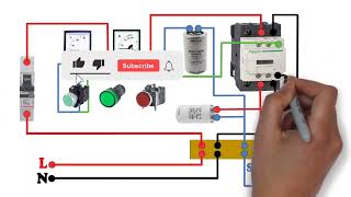 Submersible Starter Connection Diagram  Electrical wiring [upl. by Ekoorb]