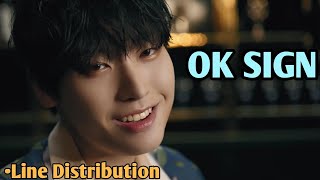 SF9  OK SIGN Line Distribution [upl. by Zuzana]