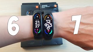 XIAOMI MI BAND 6 VS BAND 7  ЧТО ИЗМЕНИЛОСЬ ПОЛНОЕ СРАВНЕНИЕ [upl. by Satterlee]