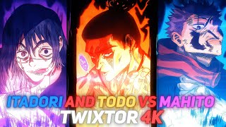 todo and itadori vs mahito twixtor 4k full fight [upl. by Feldt]