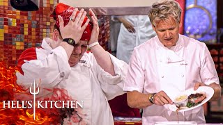 Swimming Steak amp Stuffed Fillet BAFFLES Chef Ramsay in Steak Challenge  Hell’s Kitchen [upl. by Naujet]