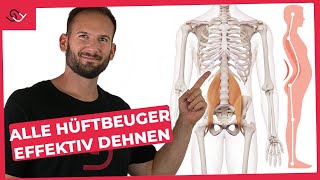 Effektiv alle Hüftbeuger dehnen  Mach diese Übung [upl. by Telocin]