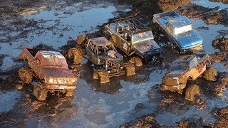 5 TRUCKS go to MUDViLLE A COSTLY DAY in the PiT  RC ADVENTURES [upl. by Erinna]