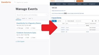 Demo eTapestry Eventbrite Integration [upl. by Iverson352]