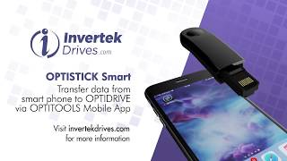 OPTISTICK Smart Transfer data from smart phone to OPTIDRIVE via OPTITOOLS Mobile App [upl. by Schrick]