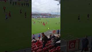 Portadown and Ballymena Utd players walk in for HalfTime ⌚️⚽️ Portadown Ballymena NIFL NI FC [upl. by Clareta311]