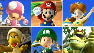 Mario Super Sluggers  All Character Home Runs [upl. by Nesyrb454]