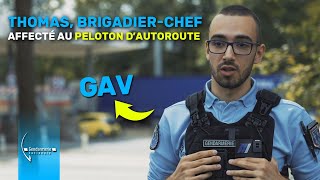 GENDARME ADJOINT VOLONTAIRE  Thomas brigadierchef affecté au peloton dautoroute [upl. by Yevoc52]