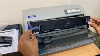 how to replace epson lq 290 dot matrix ribbon [upl. by Bakki654]