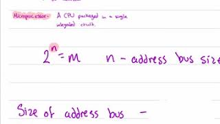 Microprocessors and Embedded Systems  Address Bus Data Bus Memory Size [upl. by Rodrich]