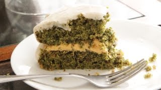 Kale Cake Recipe  Vegan Dessert Baking  Sweet Potato Filling  Cream Cheese Buttercream [upl. by Ydnirb900]