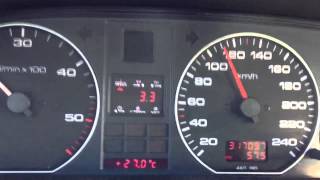 Audi A6 25 Tdi quattro fuel consumption 110kmh [upl. by Amelina]