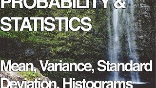 Sample Mean Variance Standard Deviation and Histograms [upl. by Mathian906]