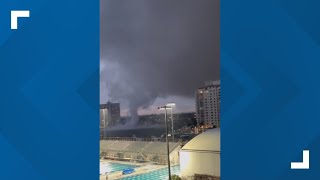 Bills fan video of apparent tornado in Fort Lauderdale [upl. by Dwan]