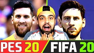 ARADAKİ FARKA İNANAMAYACAKSINIZ  FİFA 20 VS PES 2020 FUTBOLCU YÜZLERİ [upl. by Aldric439]