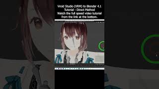 Vroid Studio VRM to Blender 41 Tutorial  Direct Method vroid vrm blender tutorial [upl. by Imerej]