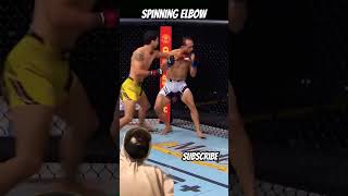 Spinning elbow knockout mma ufc mmafighting knockoutoftheyear [upl. by Trebled608]