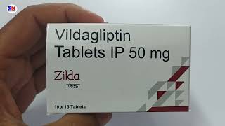 Zilda Tablet  Vildagliptin Tablet 50mg  Zilda Tablet Uses Benefits Dosage Review in Hindi [upl. by Tonina345]