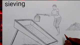 how to draw sieving process [upl. by Neirrad593]